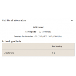 MyProtein L Glutamin 50 Serving MyProtein L Glutamin 50 Serving